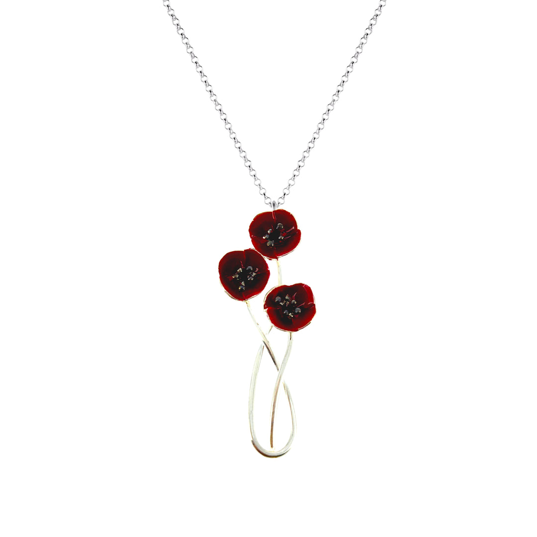 Spiral Poppy Branches Necklace