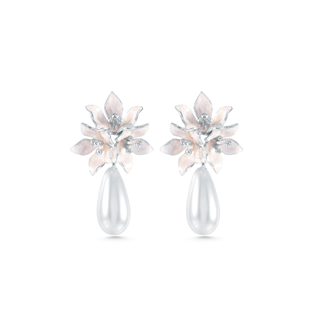Jasmine Bouquet Earrings with Pearl