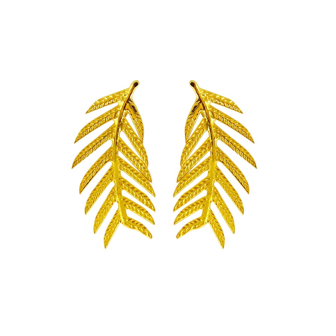 Mimosa Leaf Earrings