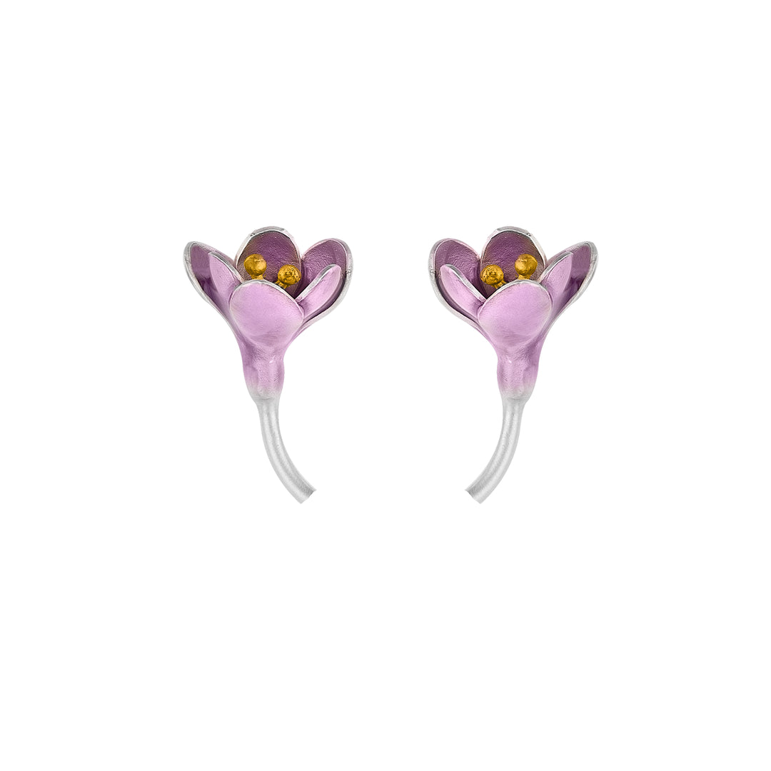 Purple Crocus Earrings