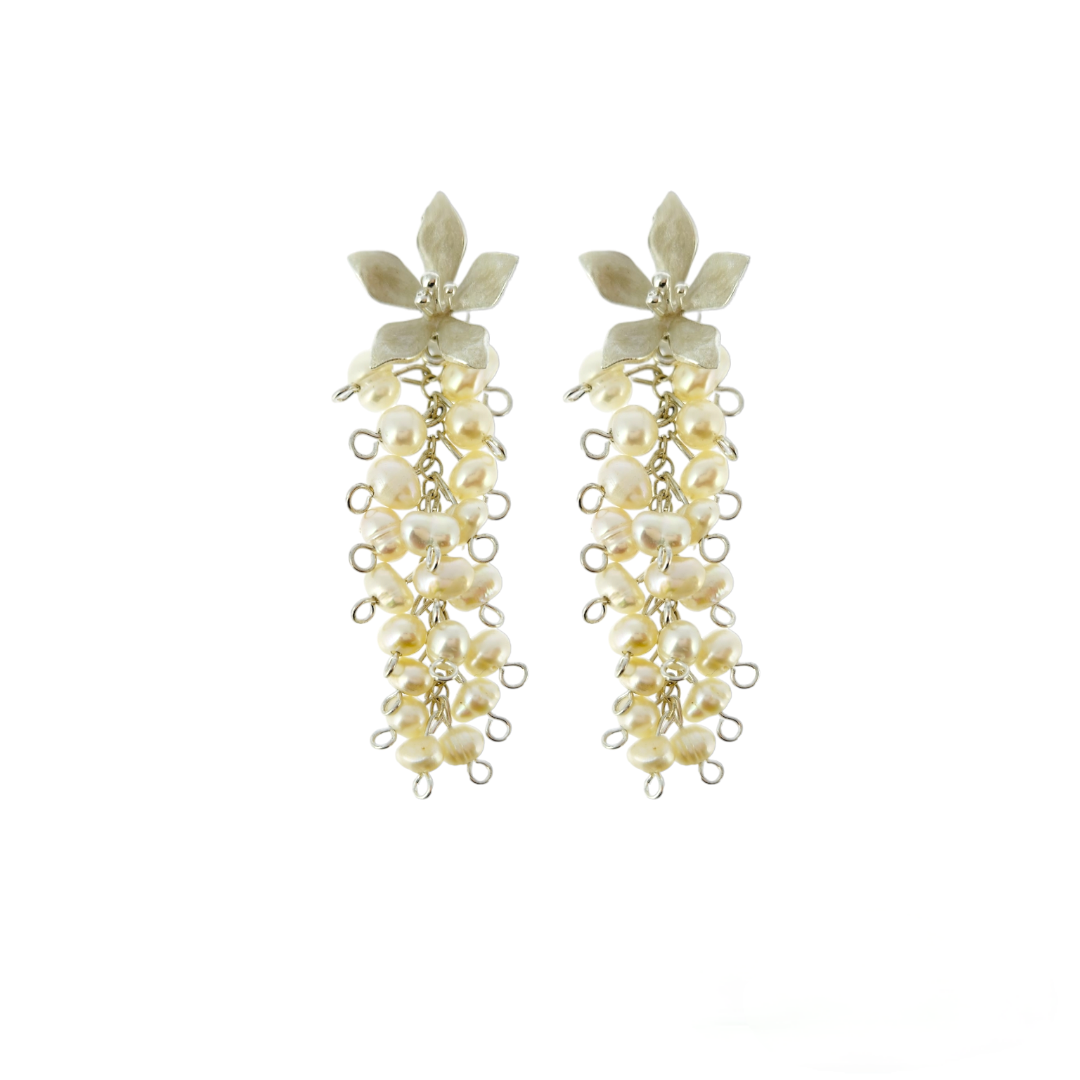 Jasmıne Earring with Cluster Pearls