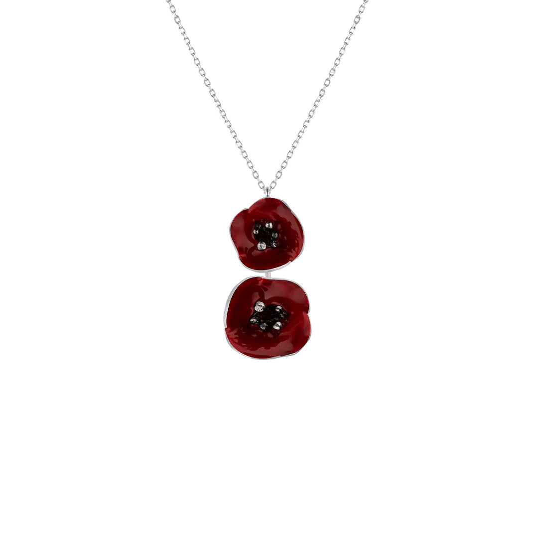 Two Poppy Necklace