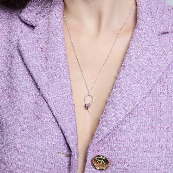 Drop Purple Crocus Necklace
