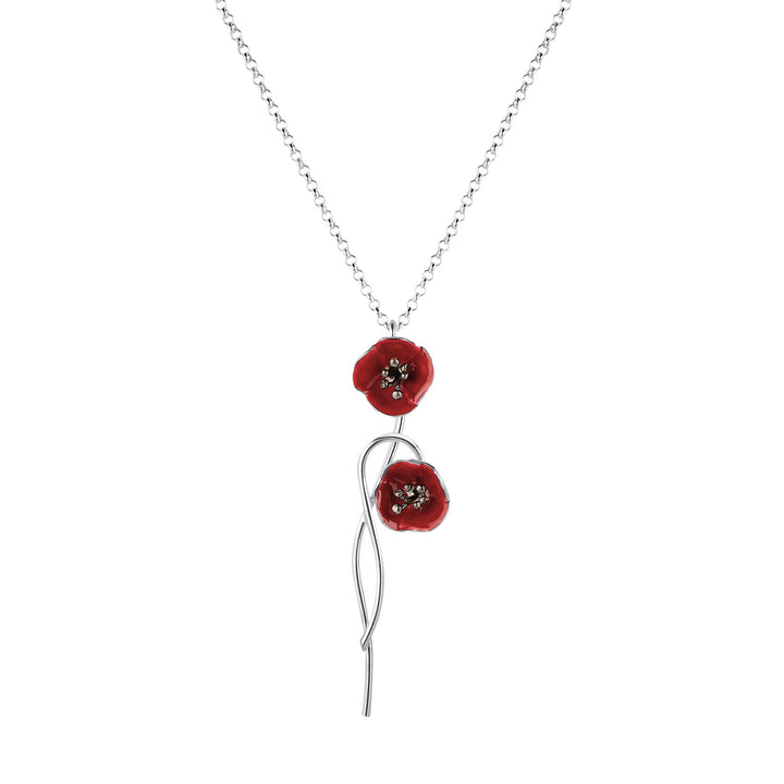 Vining Poppy Necklace