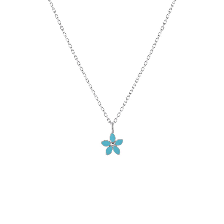 FORGET ME NOT FLOWER NECKLACE