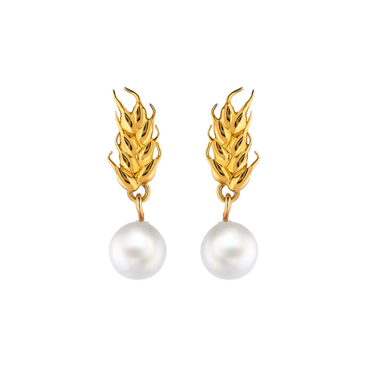 Pearl Wheat Ear Earring