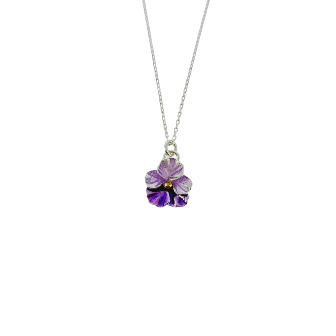 Pansy Flower Necklace