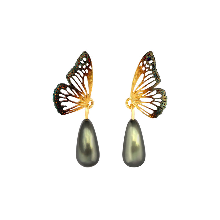 Pearl Butterfly Wing Earring