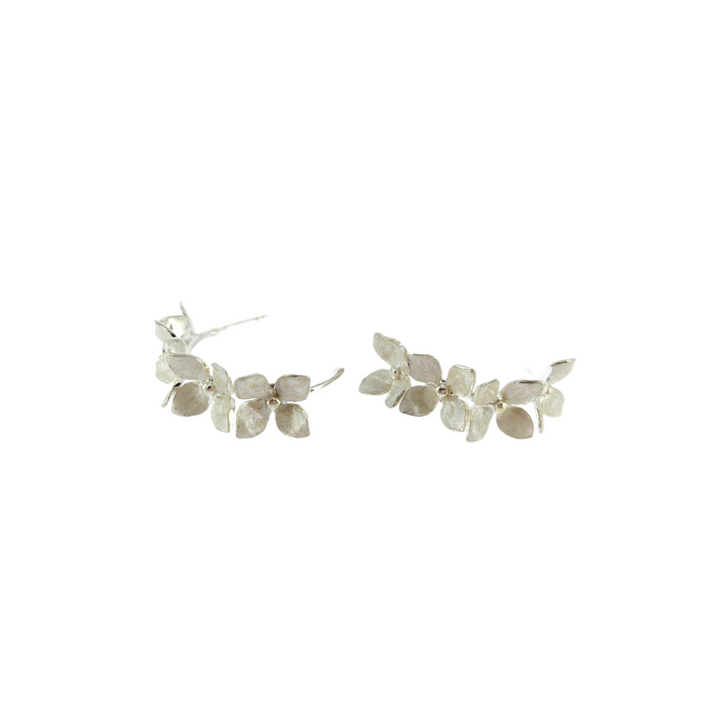 Hoop White Lilacs Earring