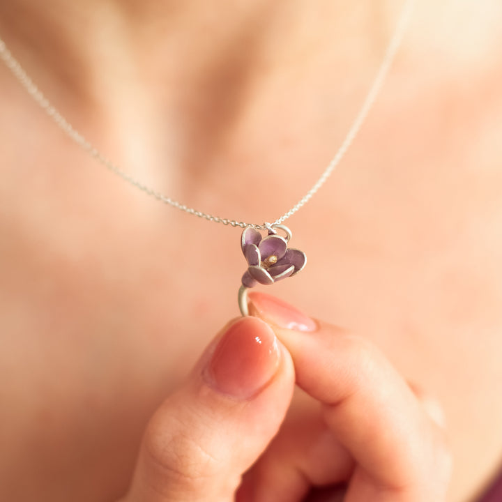Purple Crocus Necklace