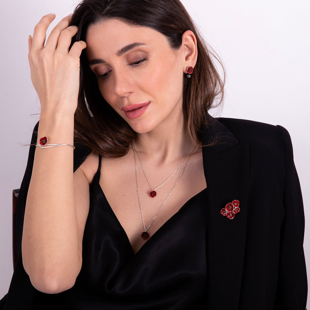 Poppy Field Brooch