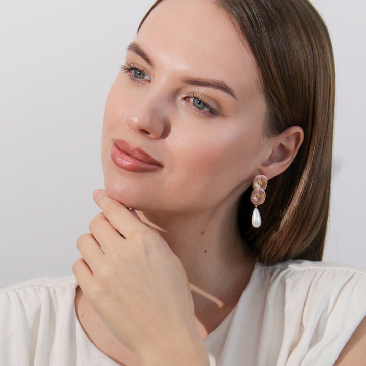 Crown of Thorns Earrings with Pearl