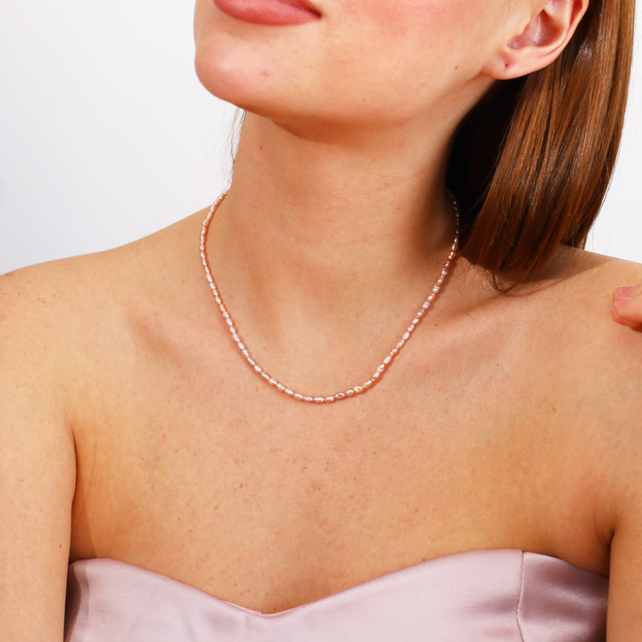 "Roseveil" Pearl Necklace