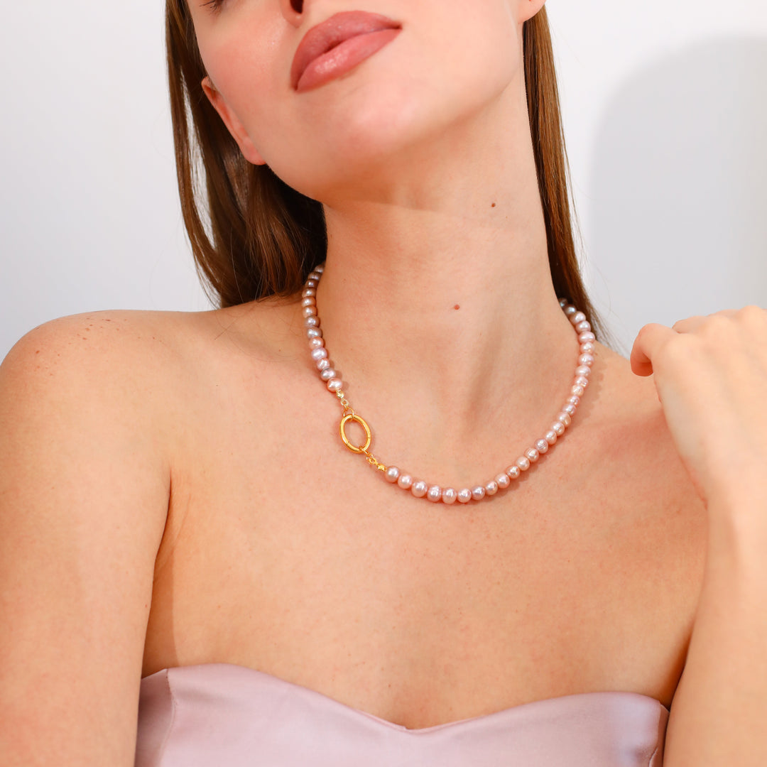 "Roselle" Pearl Necklace