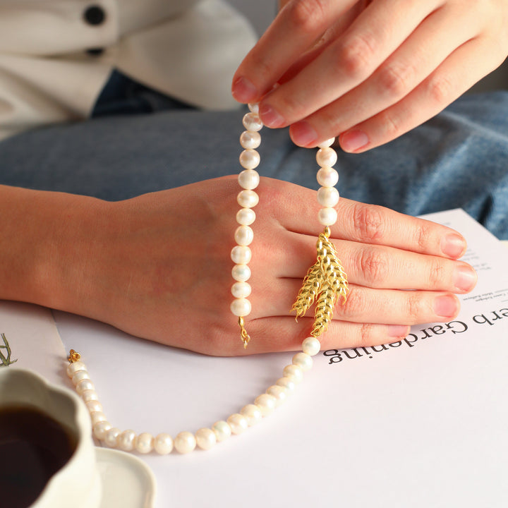 Wheat Ear Field Pearl Necklace