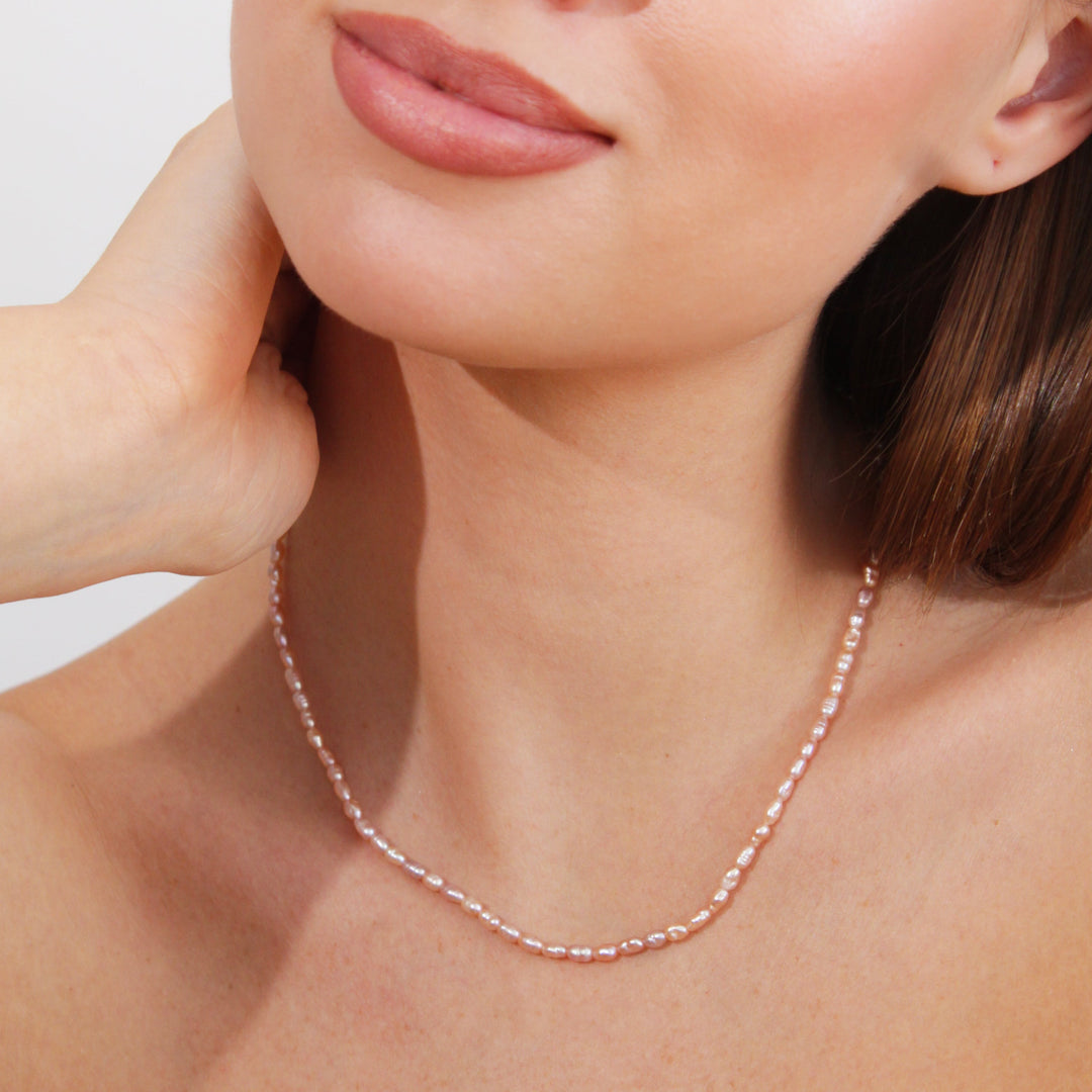 "Roseveil" Pearl Necklace