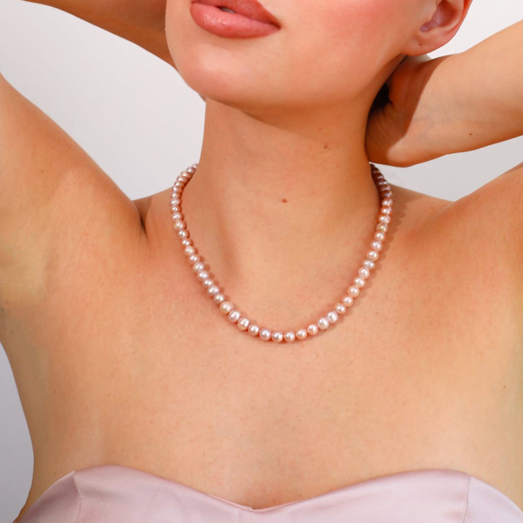"Roselle" Pearl Necklace