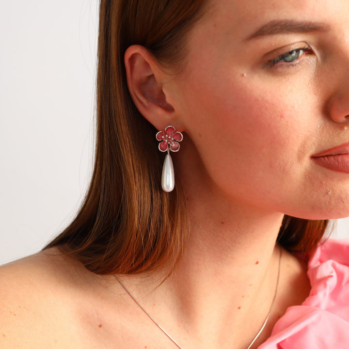 Pearl Sakura Earring