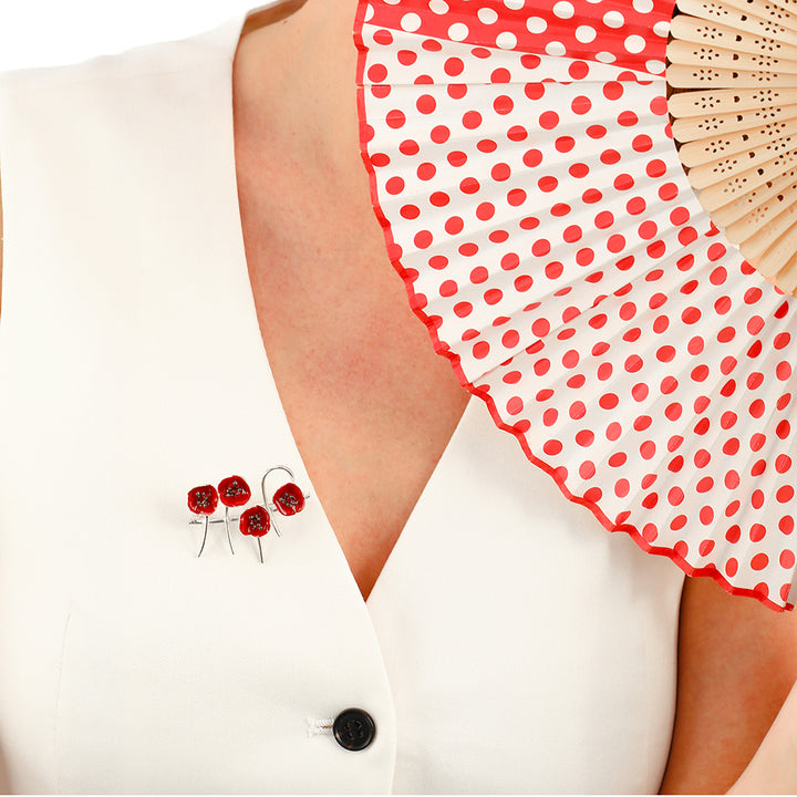 Poppy Field Brooch