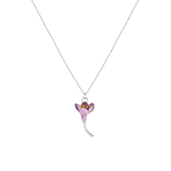 Purple Crocus Necklace