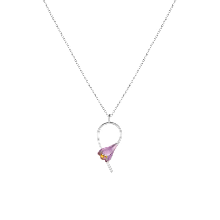 Drop Purple Crocus Necklace