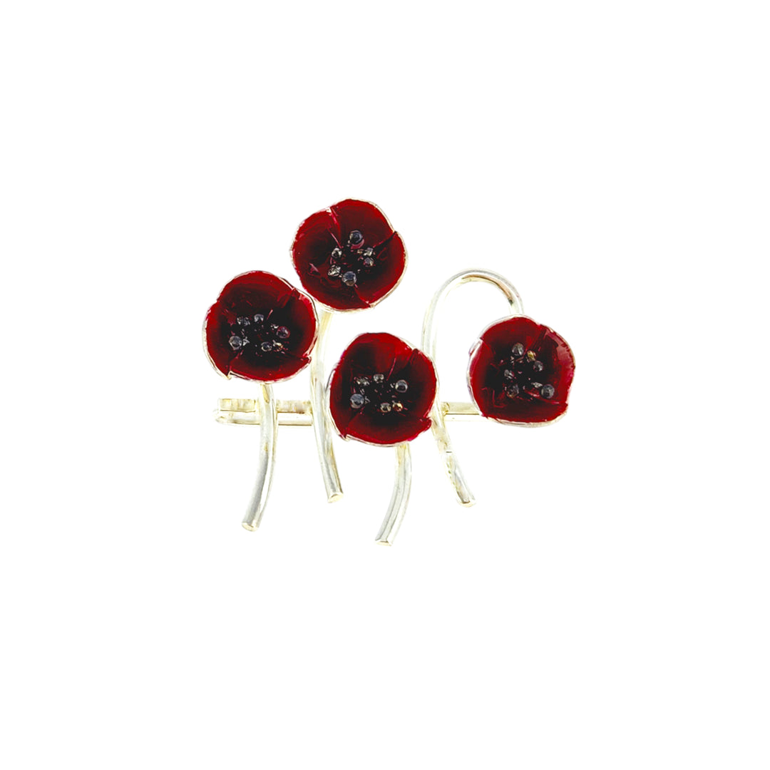 Poppy Field Brooch