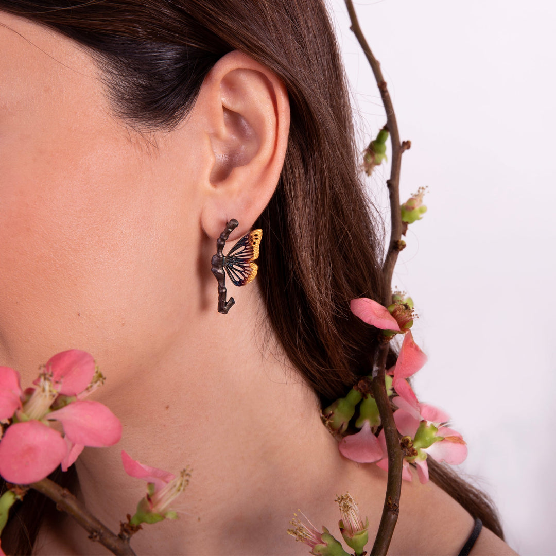 On Branch Butterfly Earring