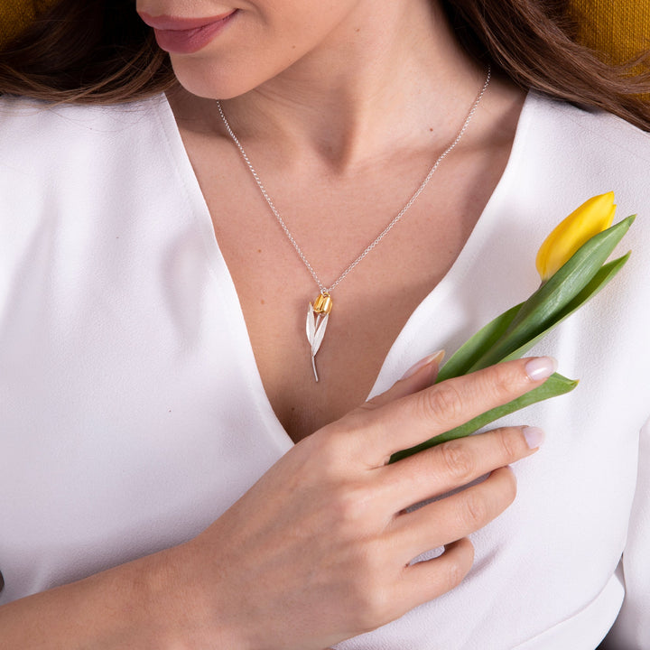 Yellow Tulip Necklace