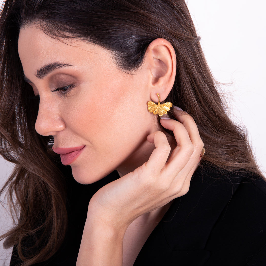 Ginkgo Leaf Earrings