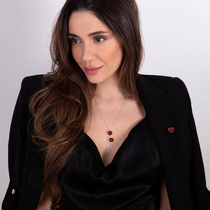 Vining Poppy Necklace