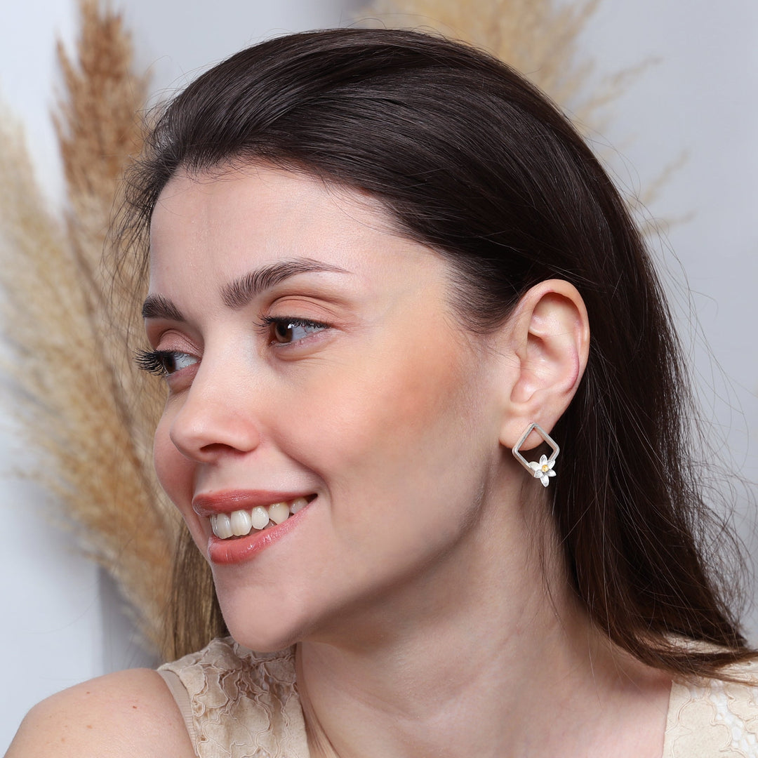 Daffodil Square Earring