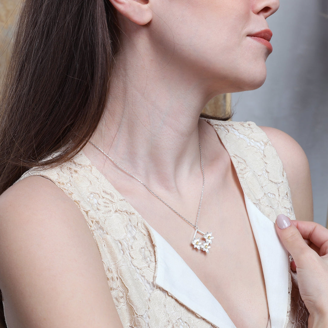 Daffodil Square Necklace