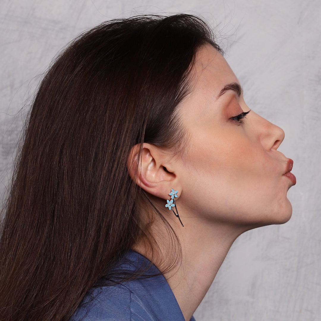 Forget Me Not Branch Earring