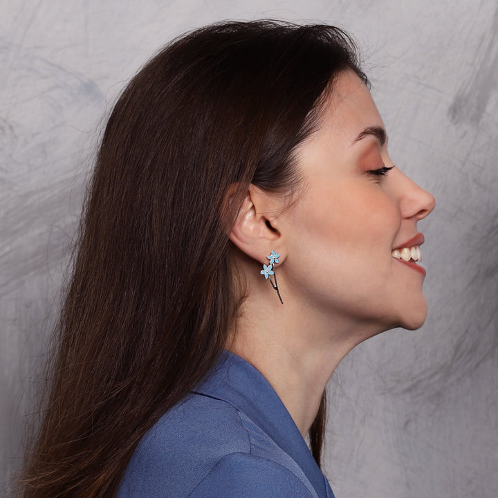 Forget Me Not Branch Earring