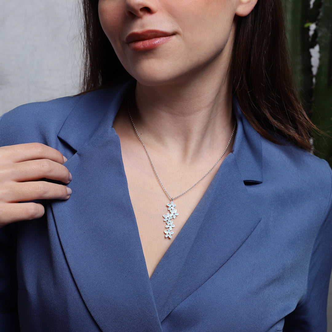 Forget Me Not Flowers Necklace