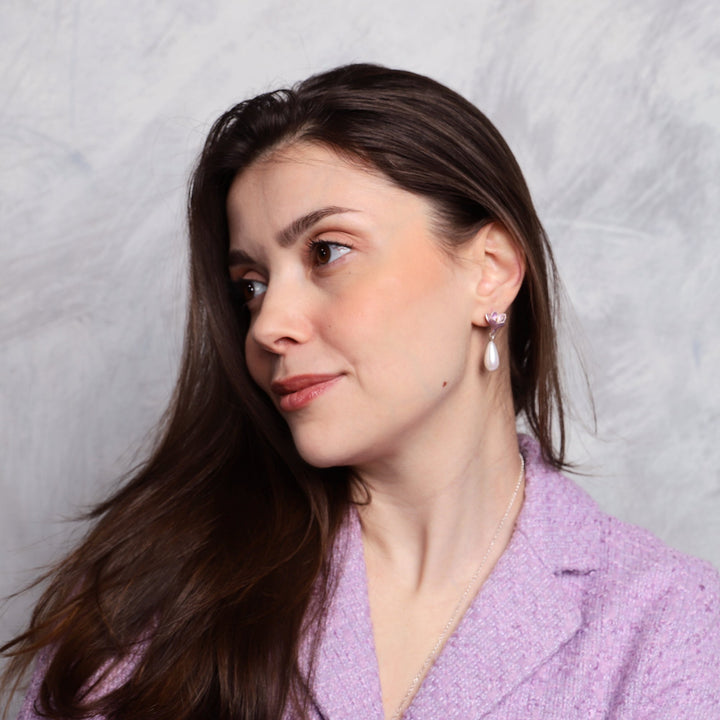 Pearl Crocus Earring