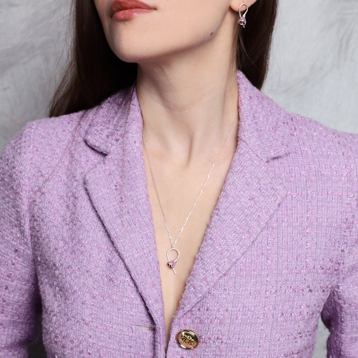 Tiny Drop Crocus Branch Earring