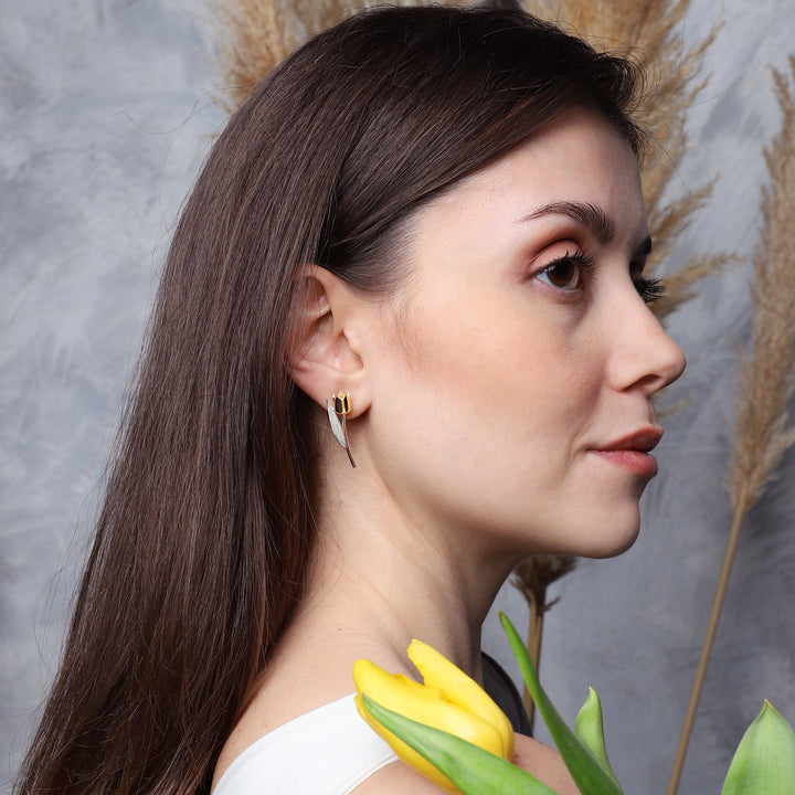 Yellow Tulip Earring