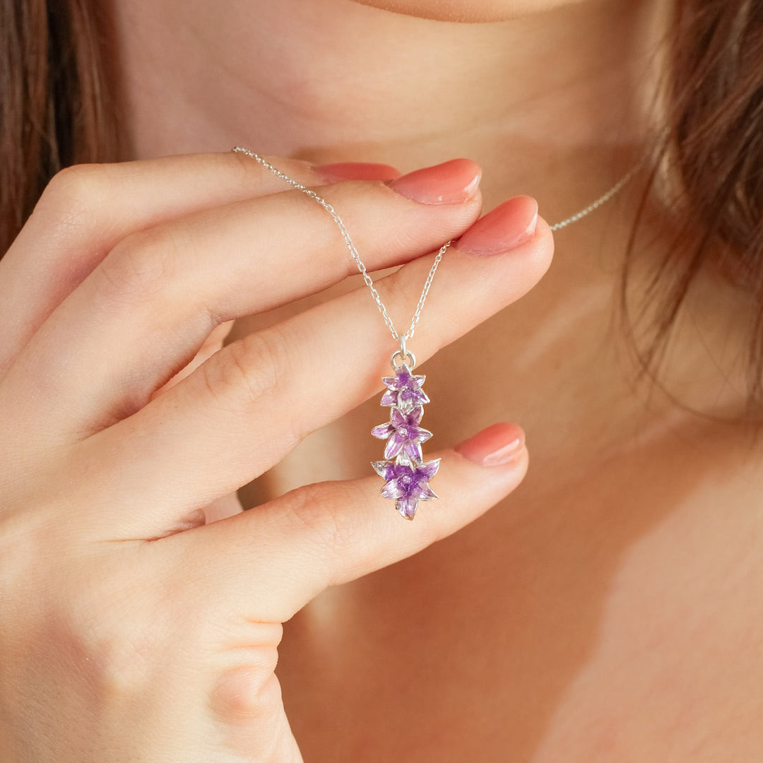 Three Hyacinth Necklace