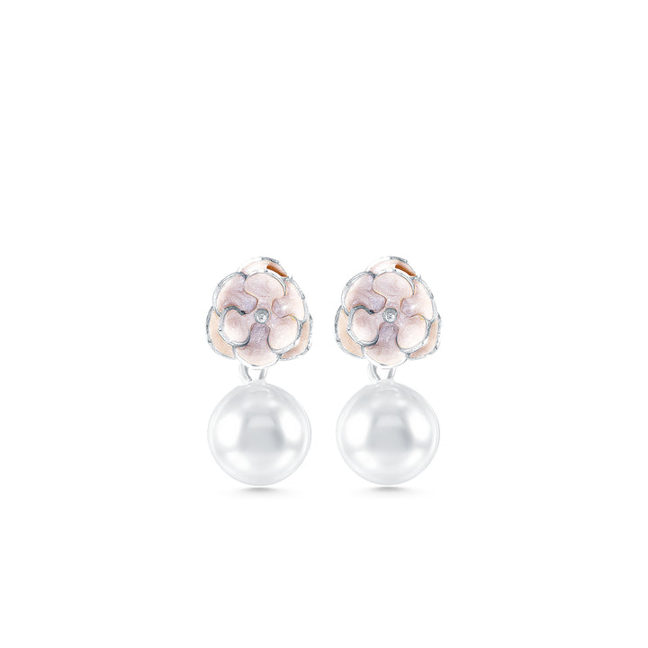 Magnolia Earrings with Pearl