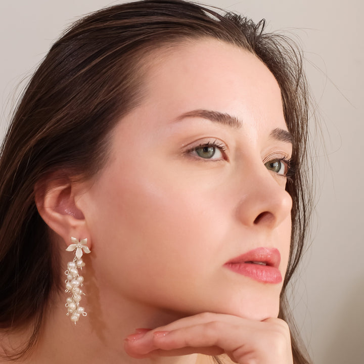 Cluster Pearl Jasmine Earring