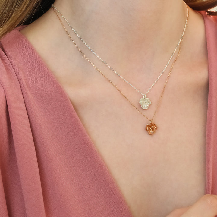 White Rose Necklace