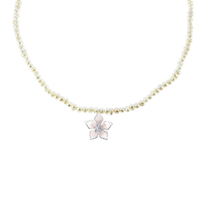 Jasmine Flower Pearl Necklace