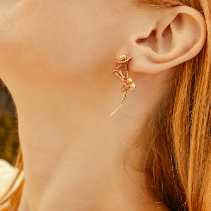 Trumpet Vine Earrings