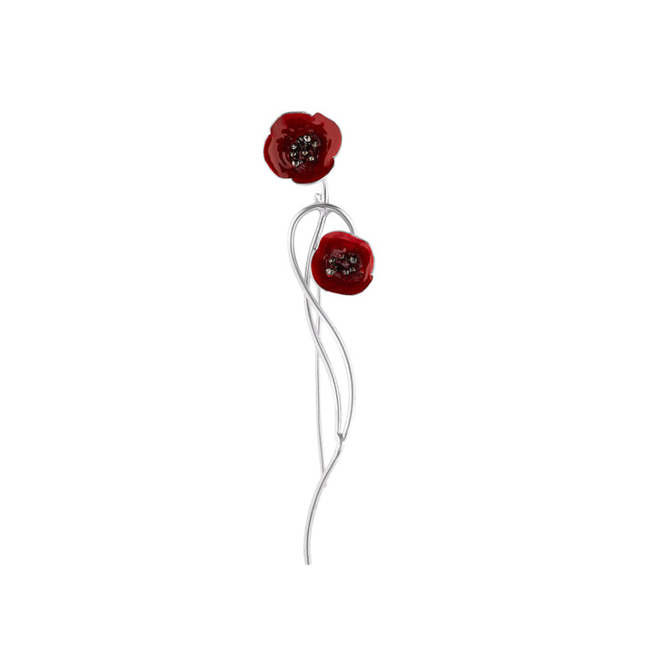 Poppy Branches Brooch