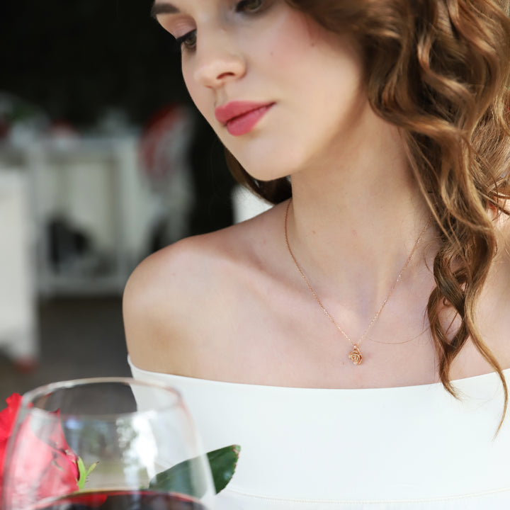 Pink Rose Necklace