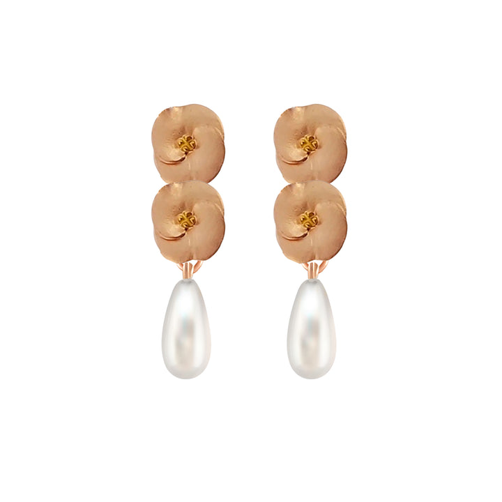 Crown of Thorns Earrings with Pearl