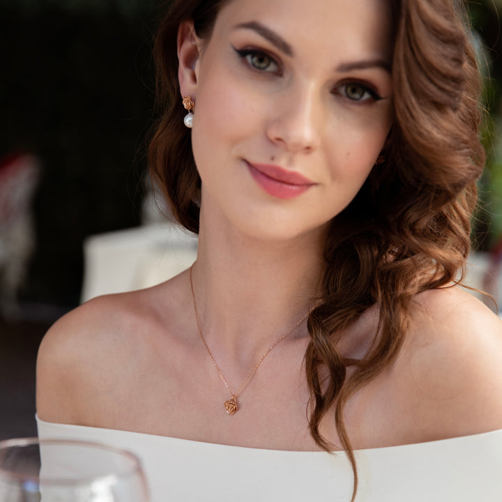 Pink Rose Necklace