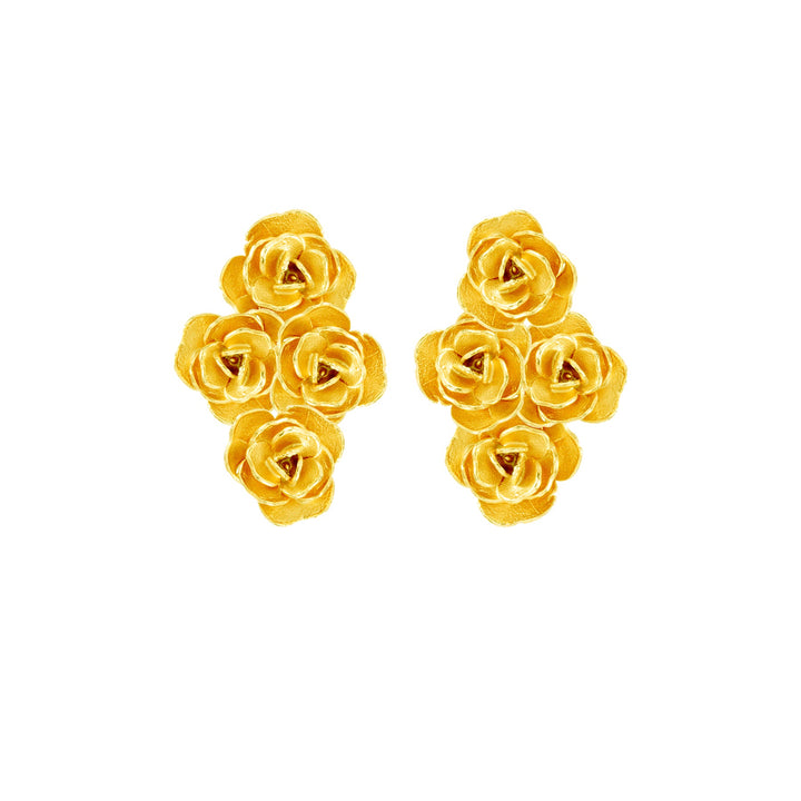Yellow Rose Garden Earring