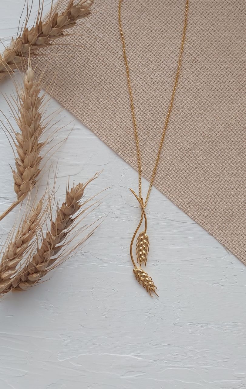 Spiral Wheat of Ear Necklace
